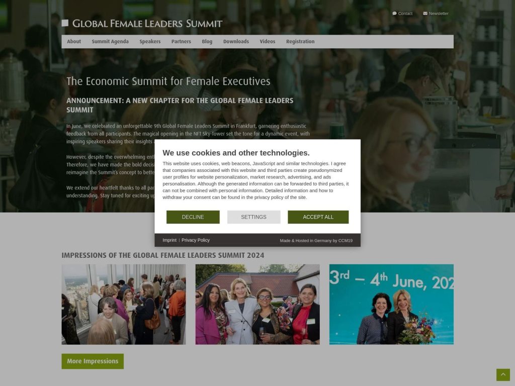 Global Female Leaders Summit 2024 - Event screenshot