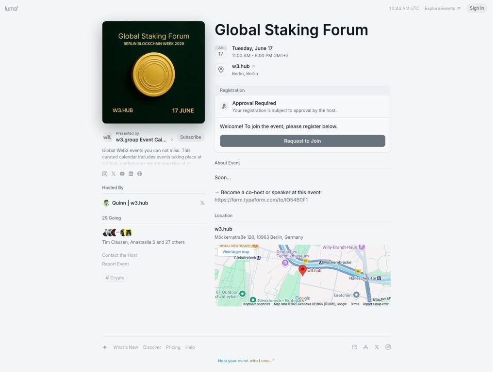Global Staking Forum - Event screenshot