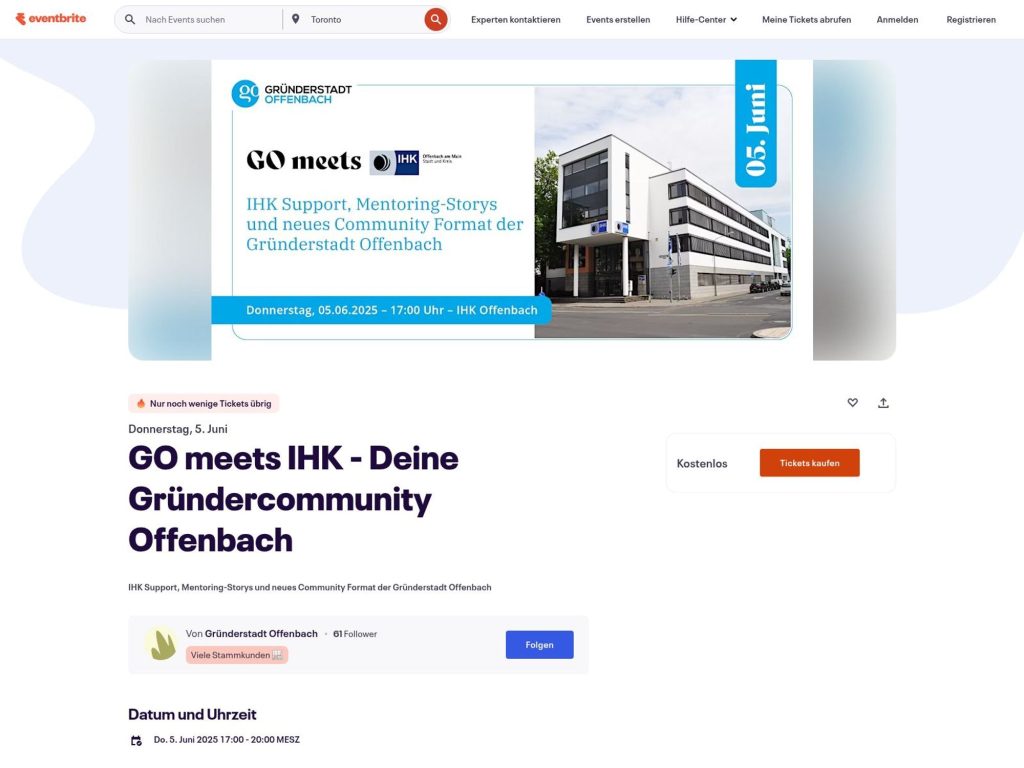 GO meets IHK - Deine Gründercommunity Offenbach - Event screenshot