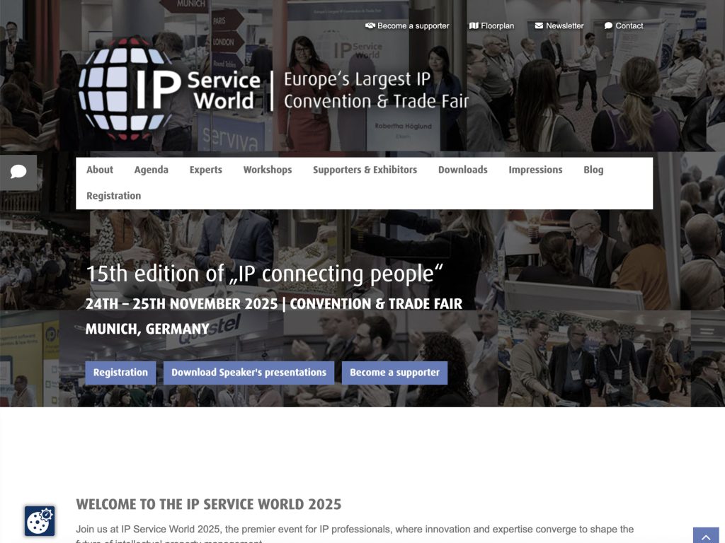 IP Service World 2025 - Event screenshot