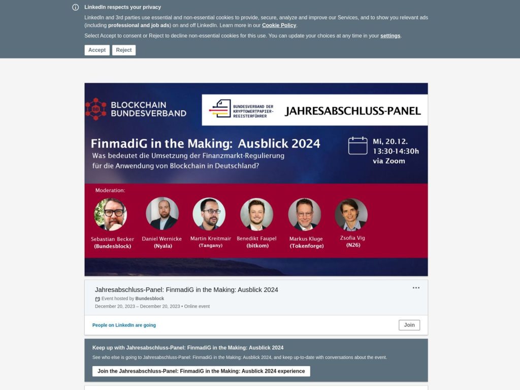 Jahresabschluss-Panel: FinmadiG in the Making: Ausblick 2024 - Event screenshot