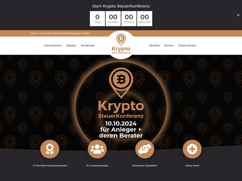 Krypto SteuerKonferenz 2022 - Event screenshot