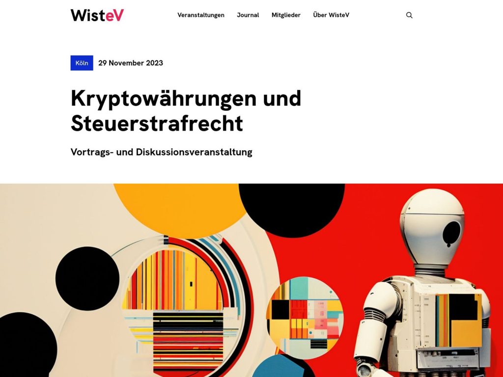 Kryptowährungen und Steuerstrafrecht - Event screenshot
