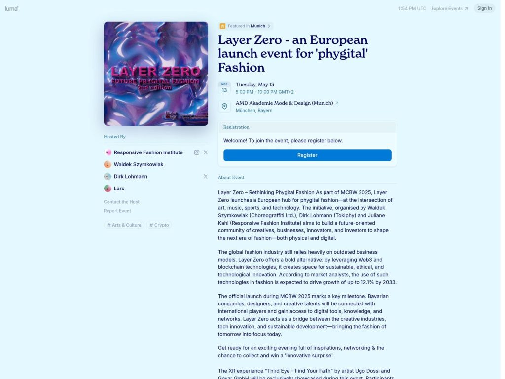 Layer Zero - an European launch event for 'phygital' Fashion image