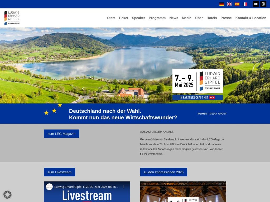 Ludwig-Erhard-Gipfel | Tegernsee Summit 2025 image
