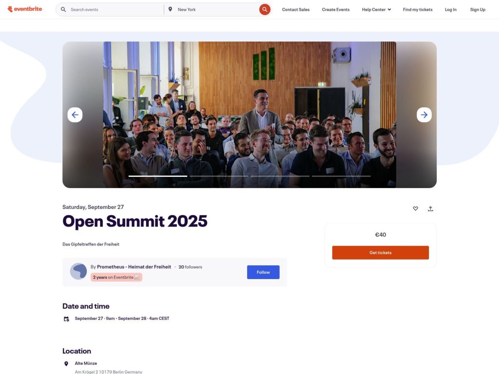 Open Summit – Das Gipfeltreffen der Freiheit - Event screenshot