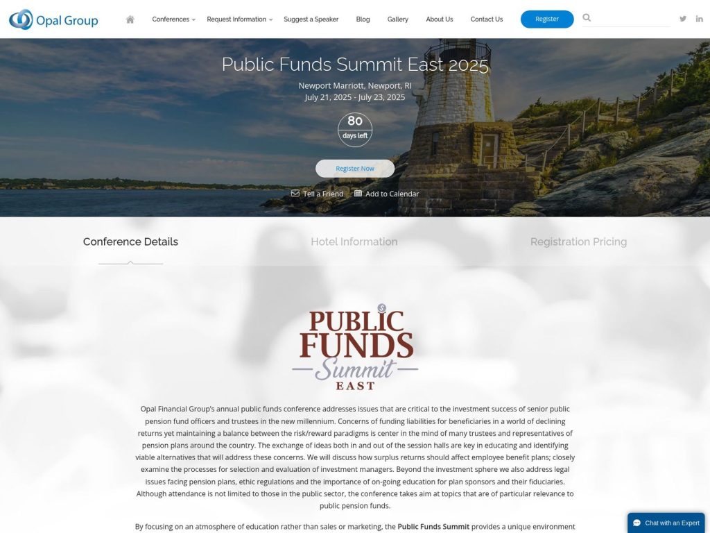 Public Funds Summit East 2025 - Event screenshot