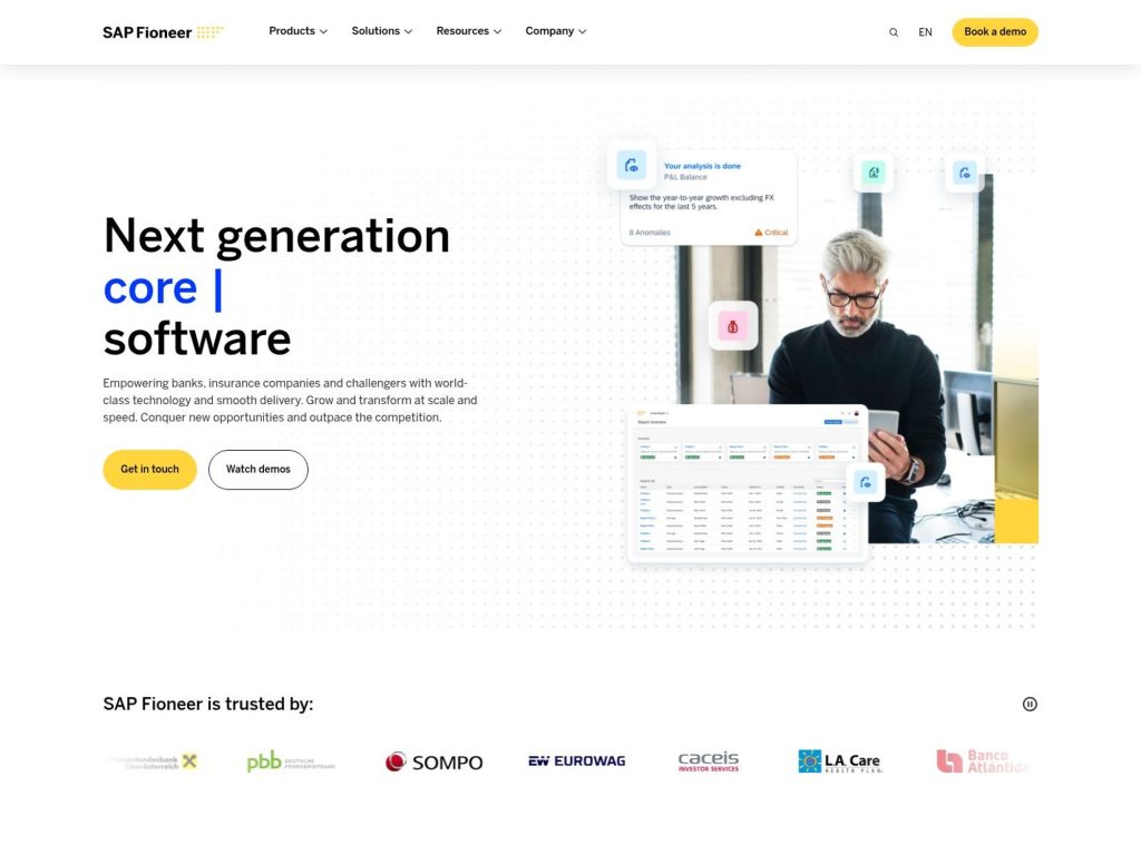 SAP and SAP Fioneer for Financial Services Forum screenshot