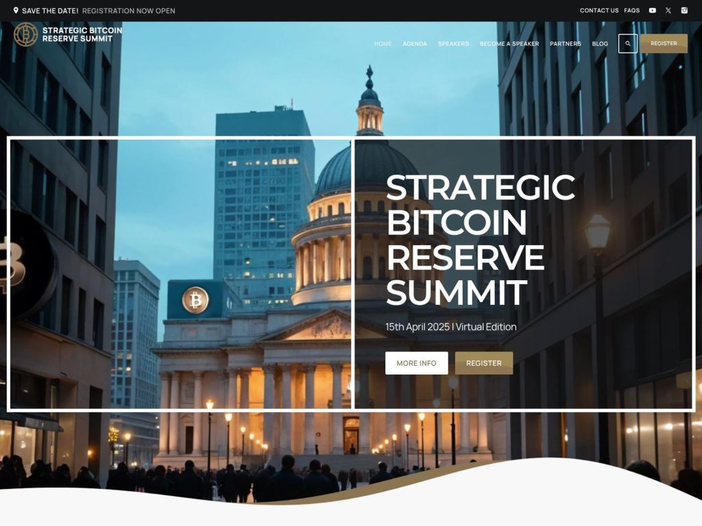Strategic Bitcoin Reserve Summit 2025 - Event screenshot