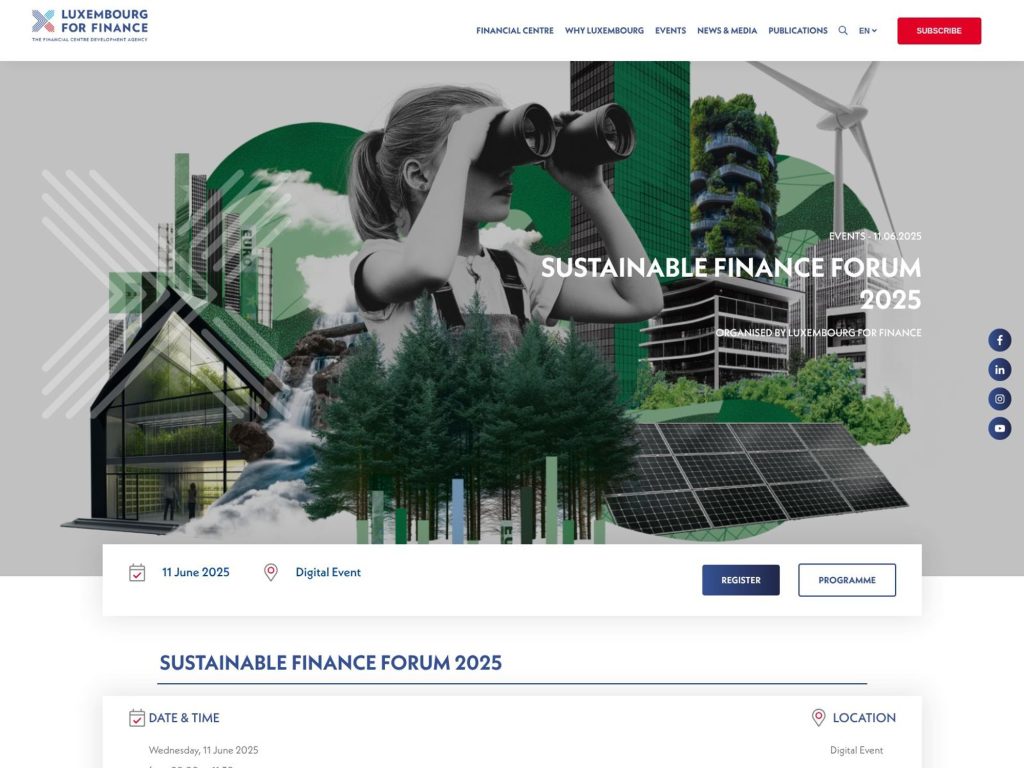 Sustainable Finance Forum 2025 - Event screenshot