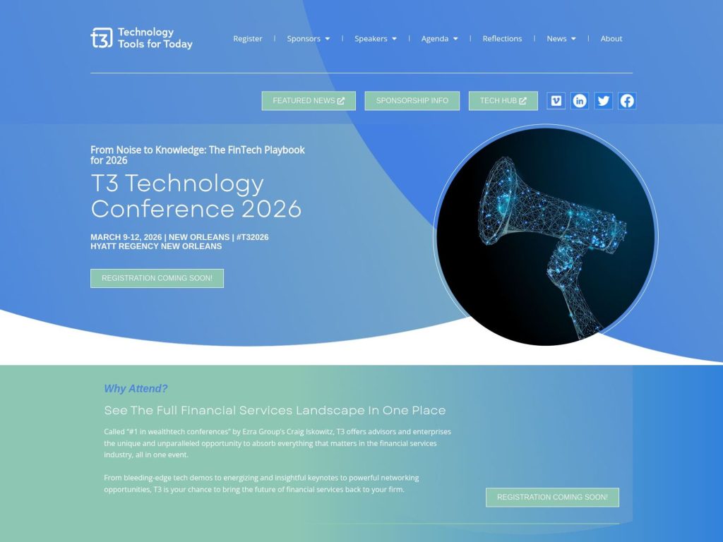 T3 Technology Conference 2026 website