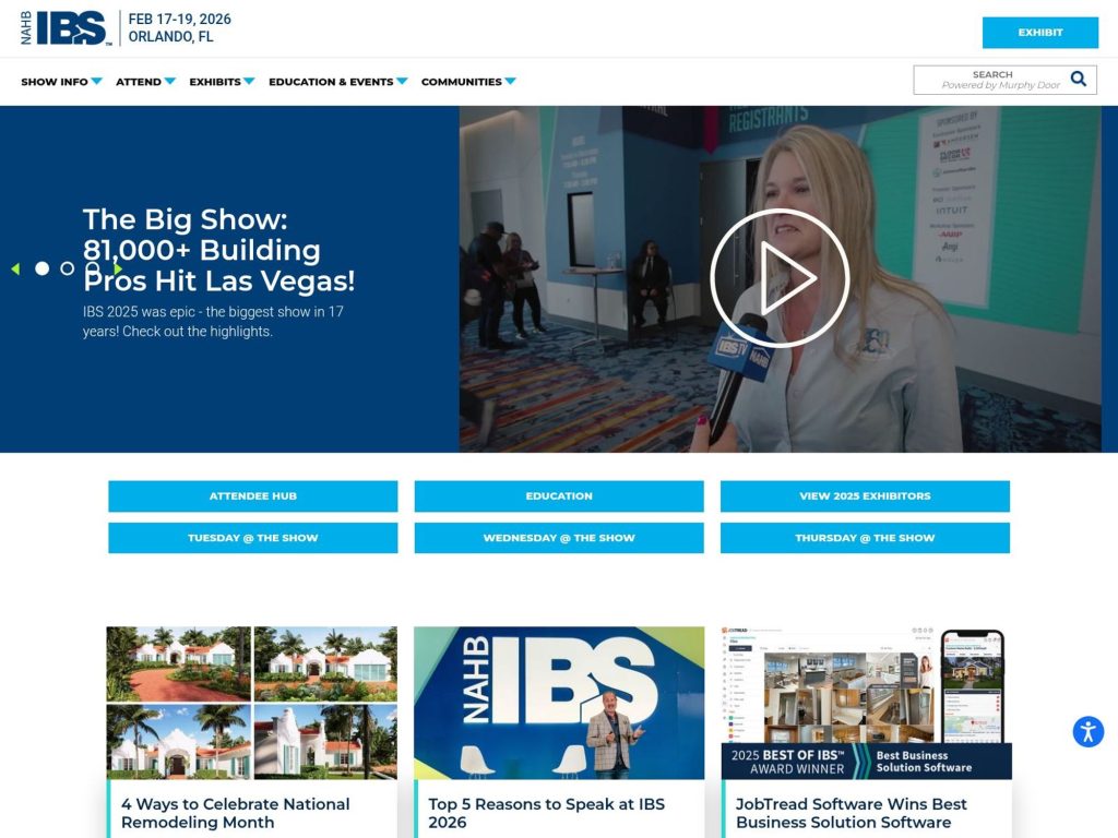The 2026 NAHB International Home Builders Show - Event screenshot