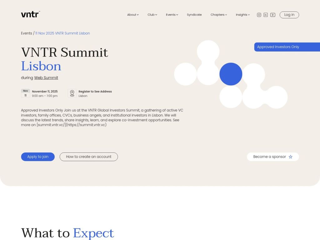 VNTR Summit Lisbon 2025 - Event screenshot