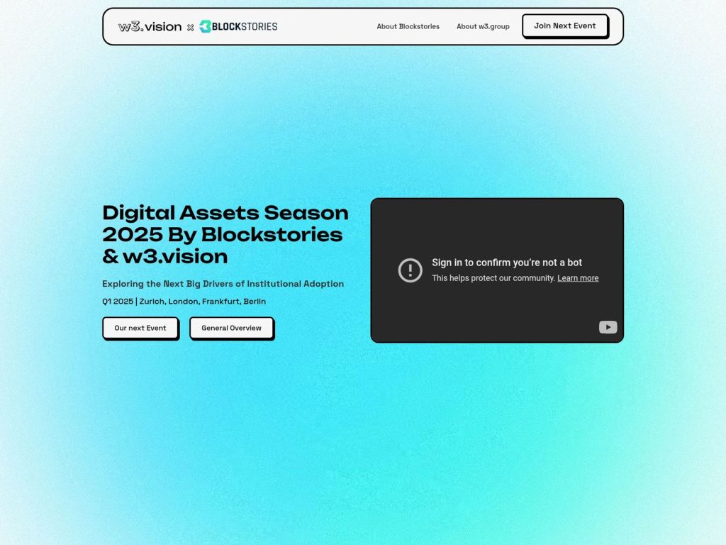 w3.vision – Web3 & Metaverse Conference - Event screenshot