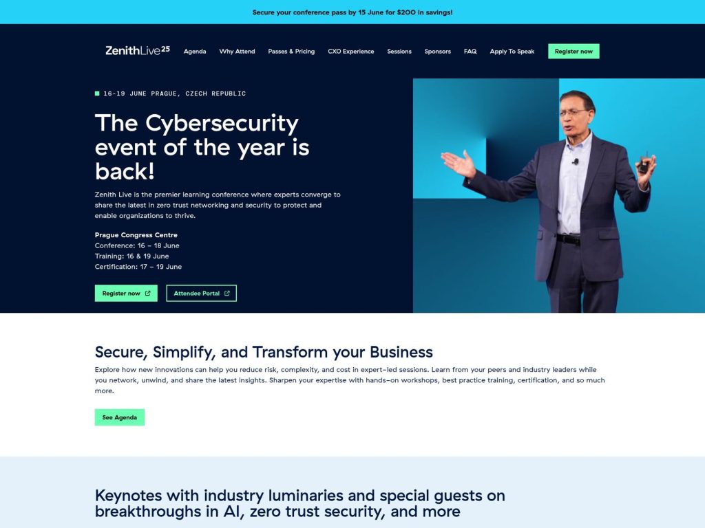 Zenith Live 2025 - Prague - Event screenshot