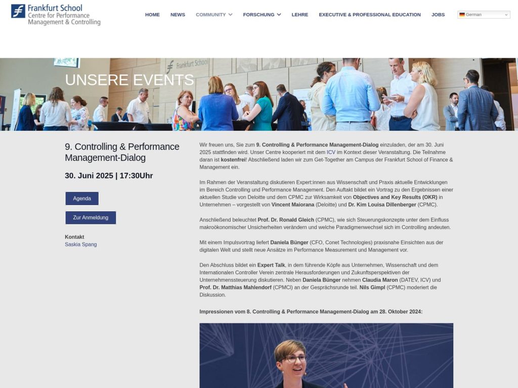 9. Controlling & Performance Management-Dialog - Event screenshot