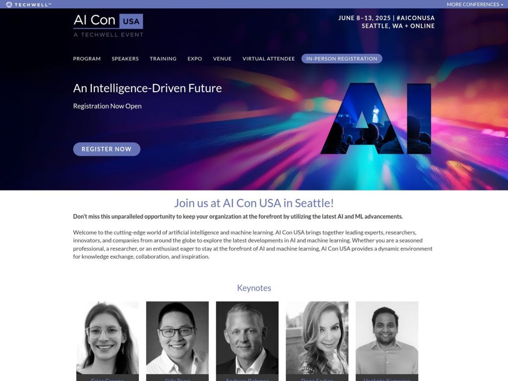 AI Con USA 2025 - AI Conference - Event screenshot