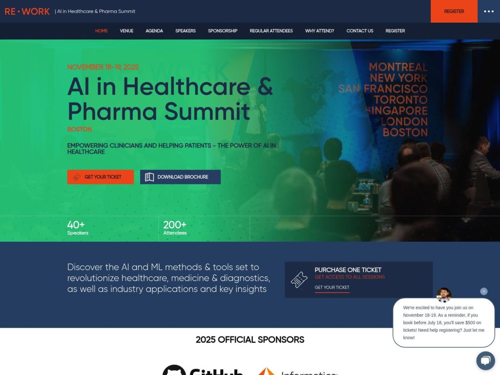 AI in Healthcare & Pharma Summit 2025 - Event screenshot
