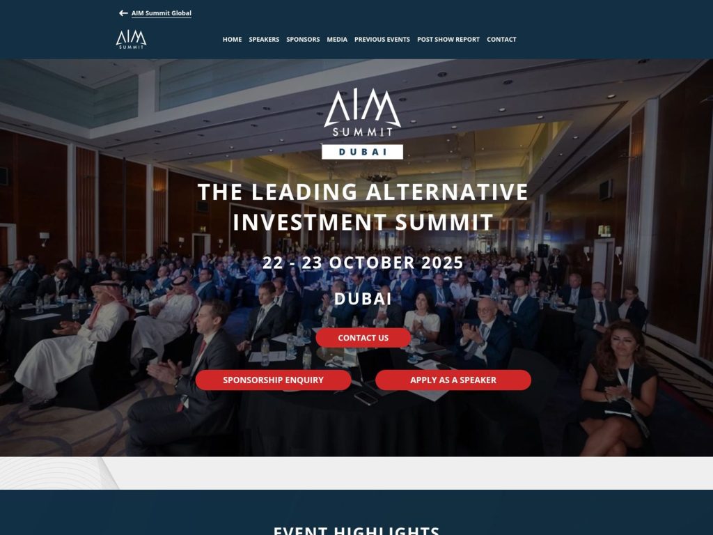 AIM Summit Dubai 2025 - Event screenshot
