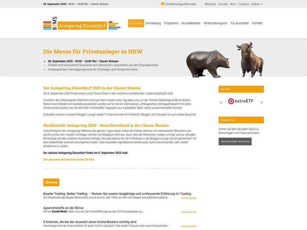 Anlegertag Düsseldorf 2025 - Event screenshot