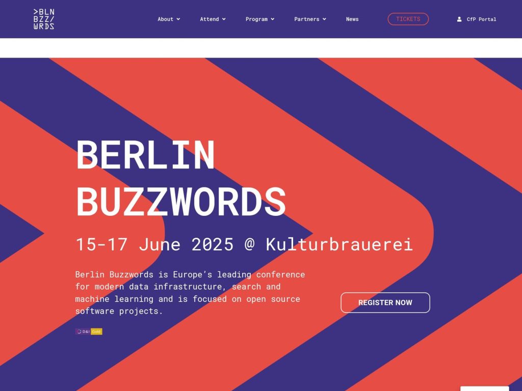 Berlin Buzzwords 2025 - Event screenshot