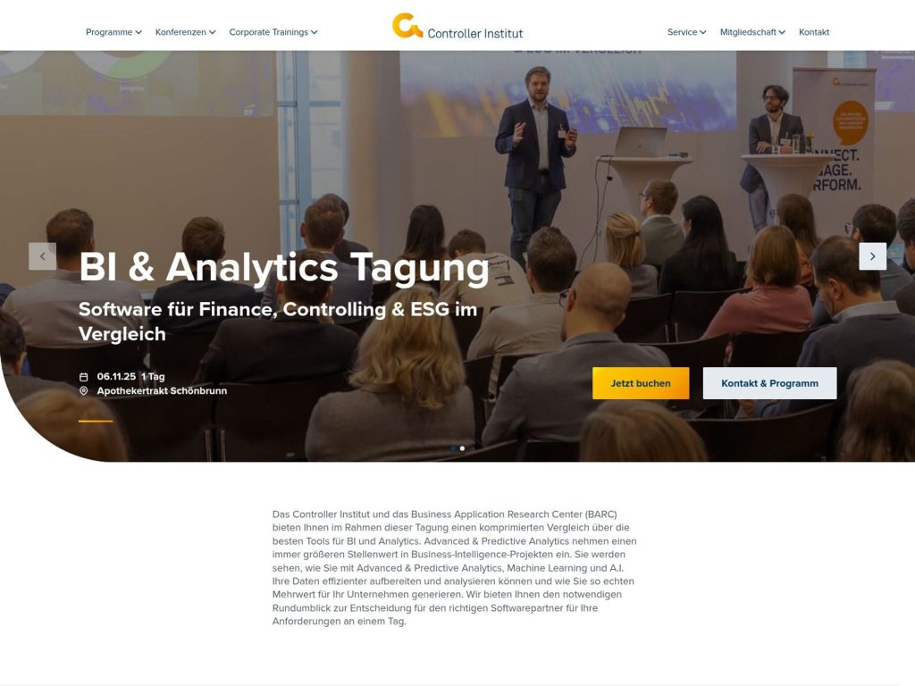 BI & Analytics Tagung - Event screenshot