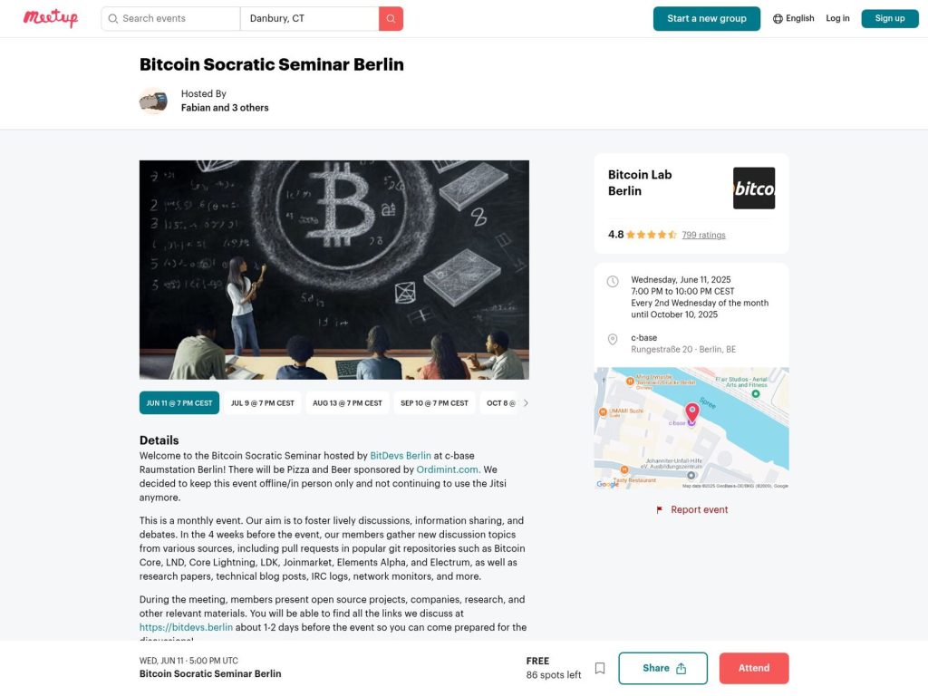 Bitcoin Socratic Seminar Berlin - Event screenshot