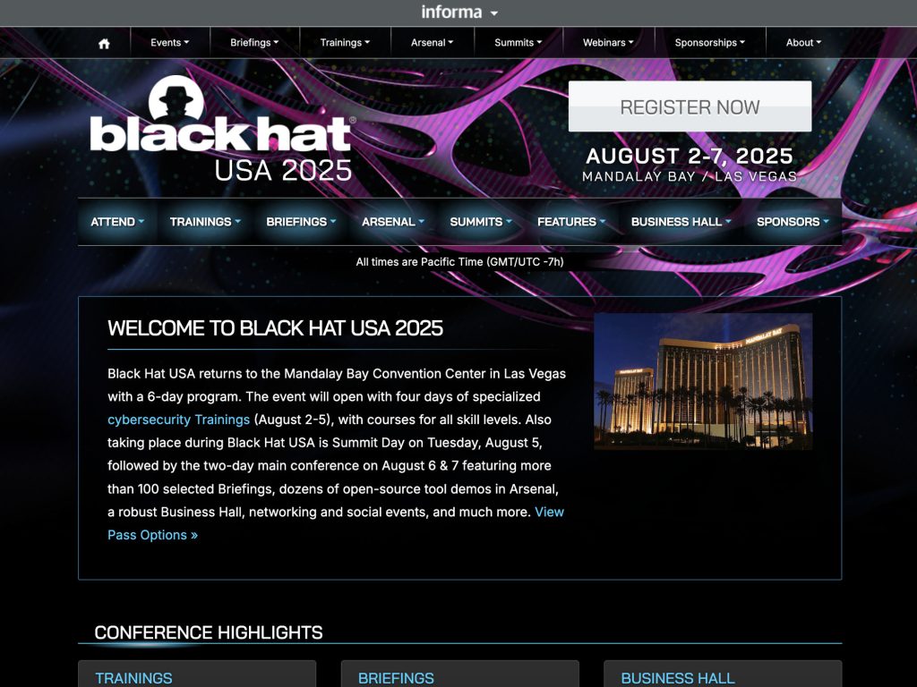 Black Hat USA 2025 - Event screenshot