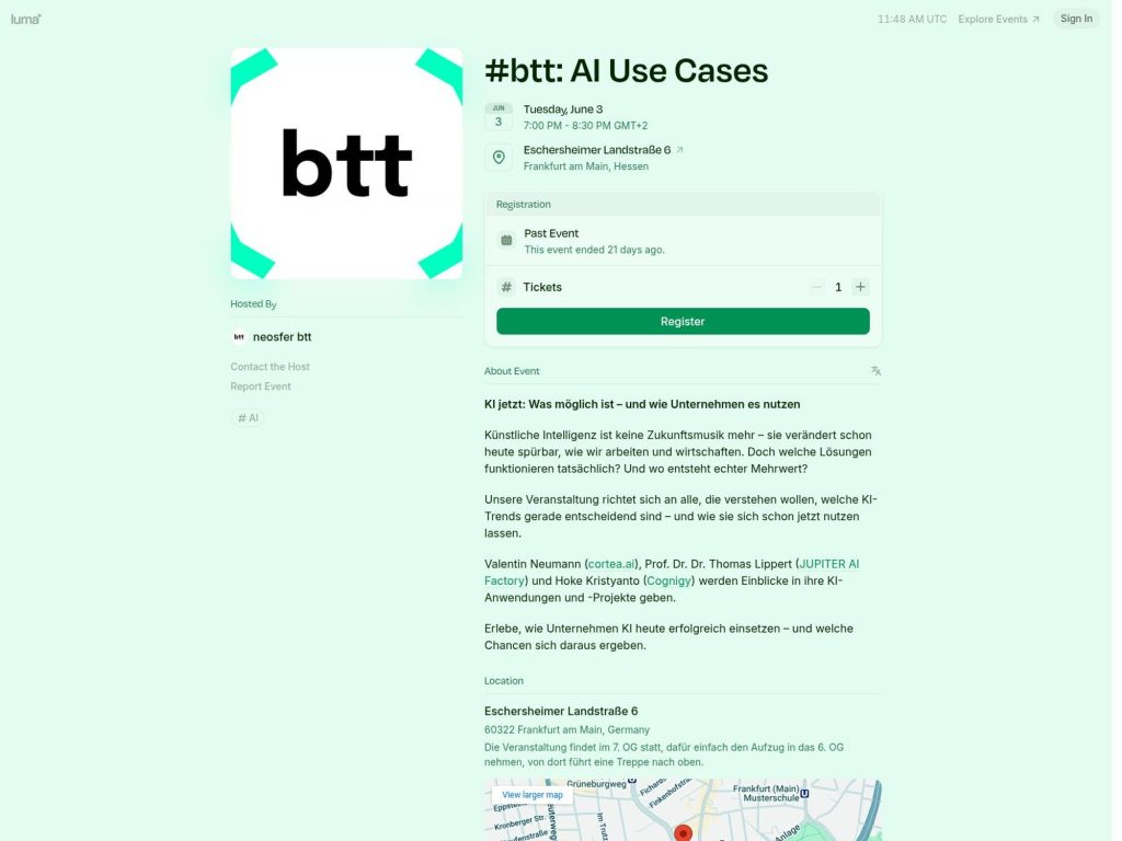 #btt: AI Use Cases - Event screenshot