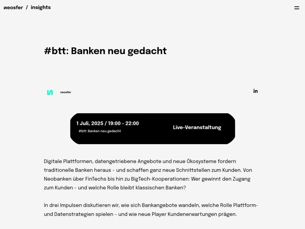 #btt: Banken neu gedacht image