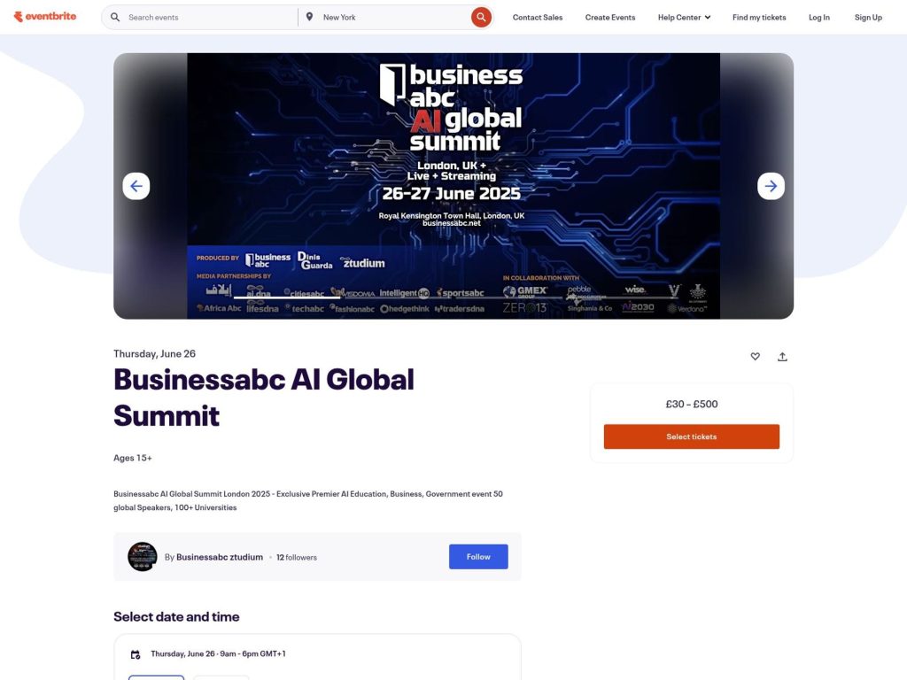 Businessabc AI Global Summit - Event screenshot