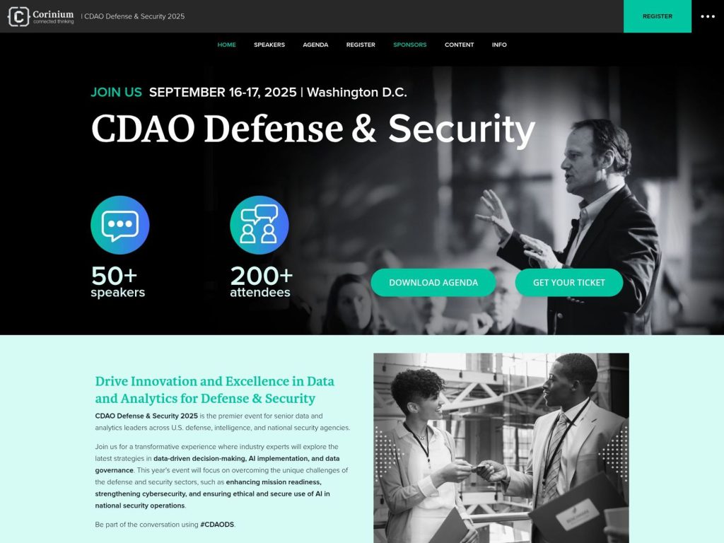 CDAO Defense & Security 2025 - Event screenshot