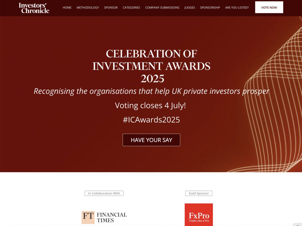 Celebration of Investment Awards 2025 - Investors' Chronicle - Event screenshot