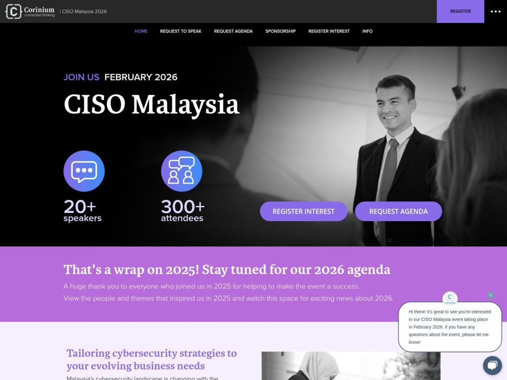 CISO Malaysia 2026 - Event screenshot
