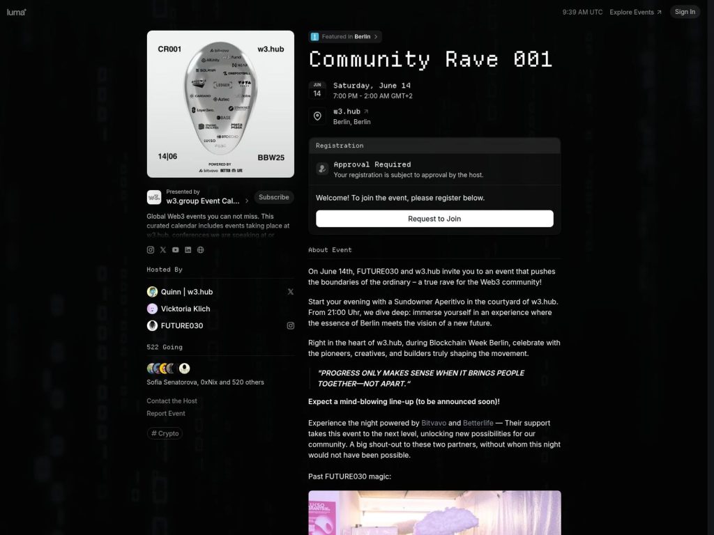Community Rave 001 - Event screenshot