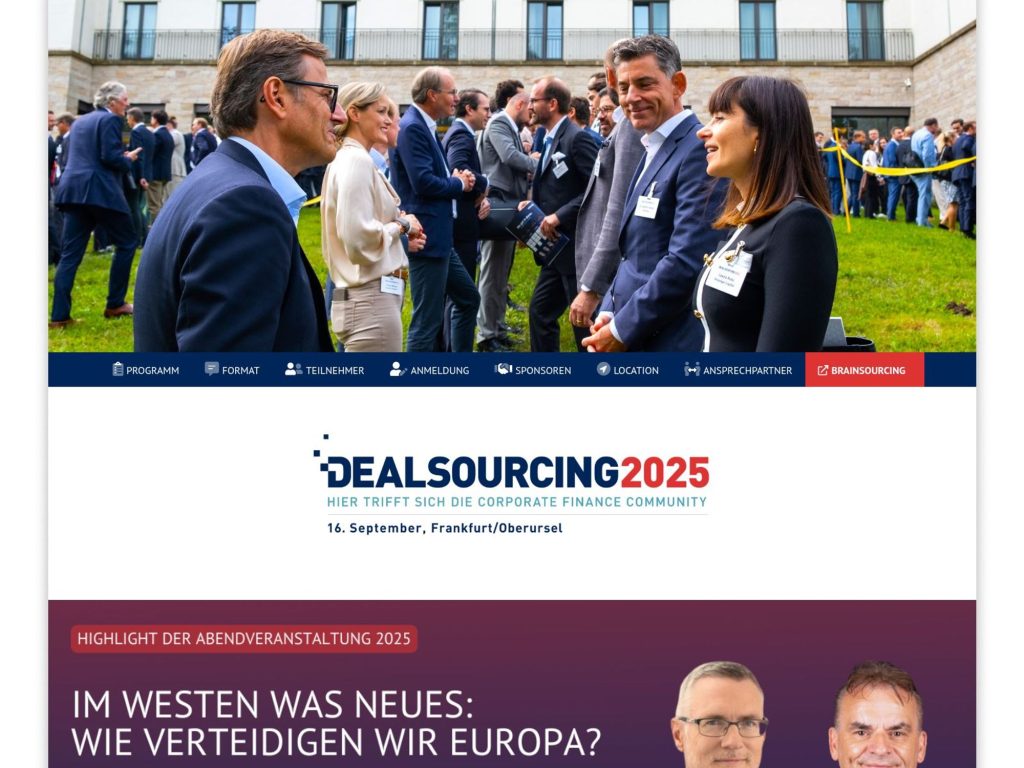Dealsourcing2025 - Event screenshot