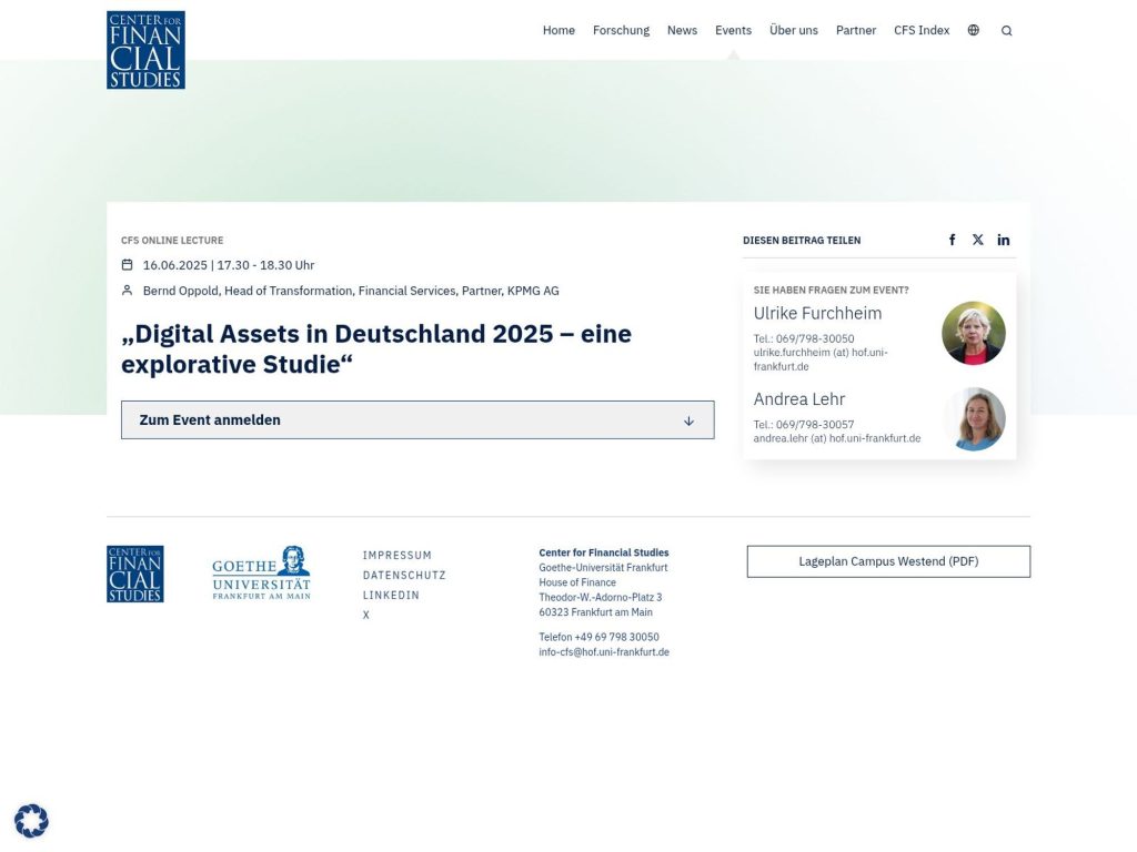 Digital Assets in Deutschland 2025 – eine explorative Studie - Event screenshot