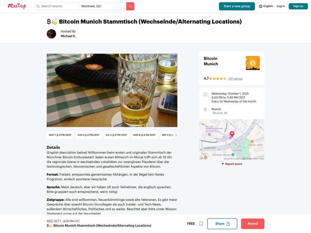 ₿🍻 Bitcoin Munich Stammtisch - Event screenshot