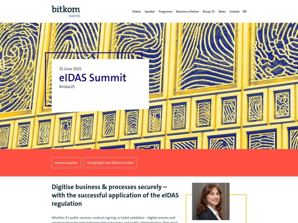 eIDAS Summit 2025 - Event screenshot