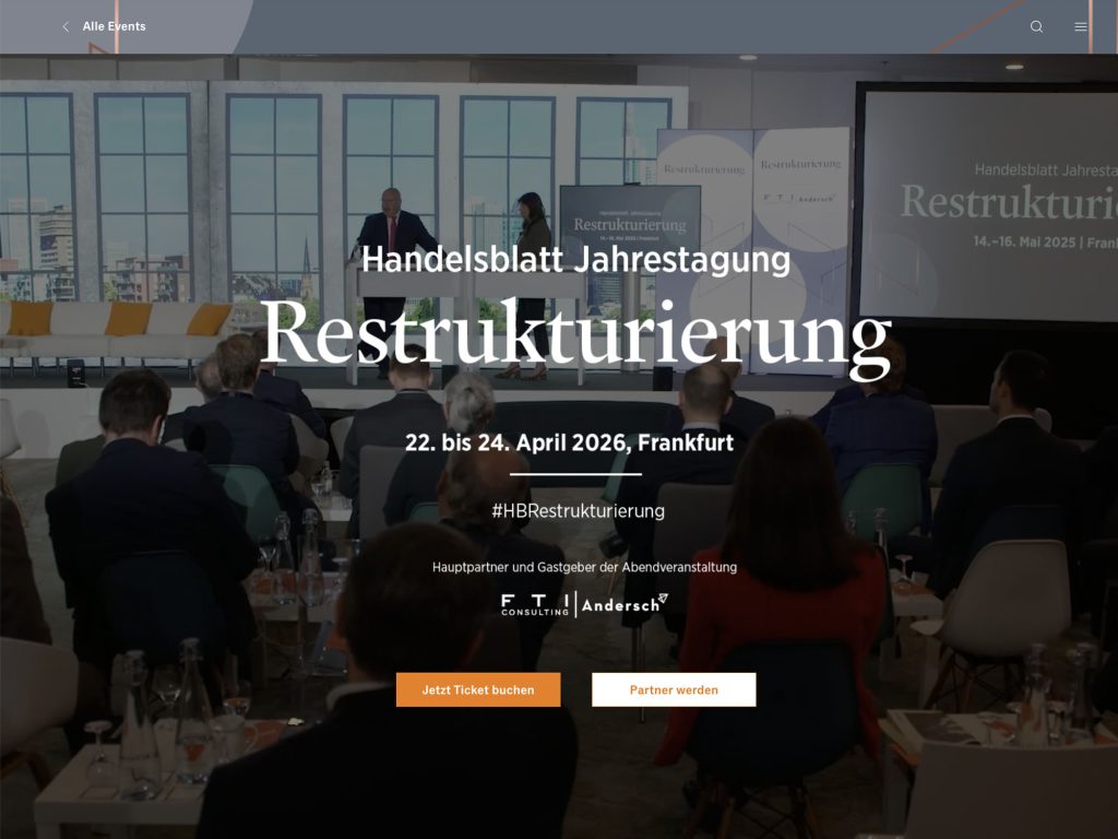 ESG-Reporting und -Steuerung 2025 - Handelsblatt Jahrestagung - Event screenshot