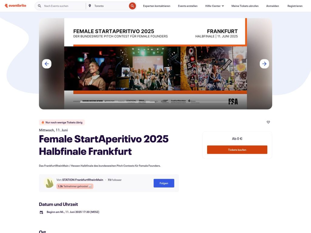 Female StartAperitivo 2025 Halbfinale Frankfurt - Event screenshot