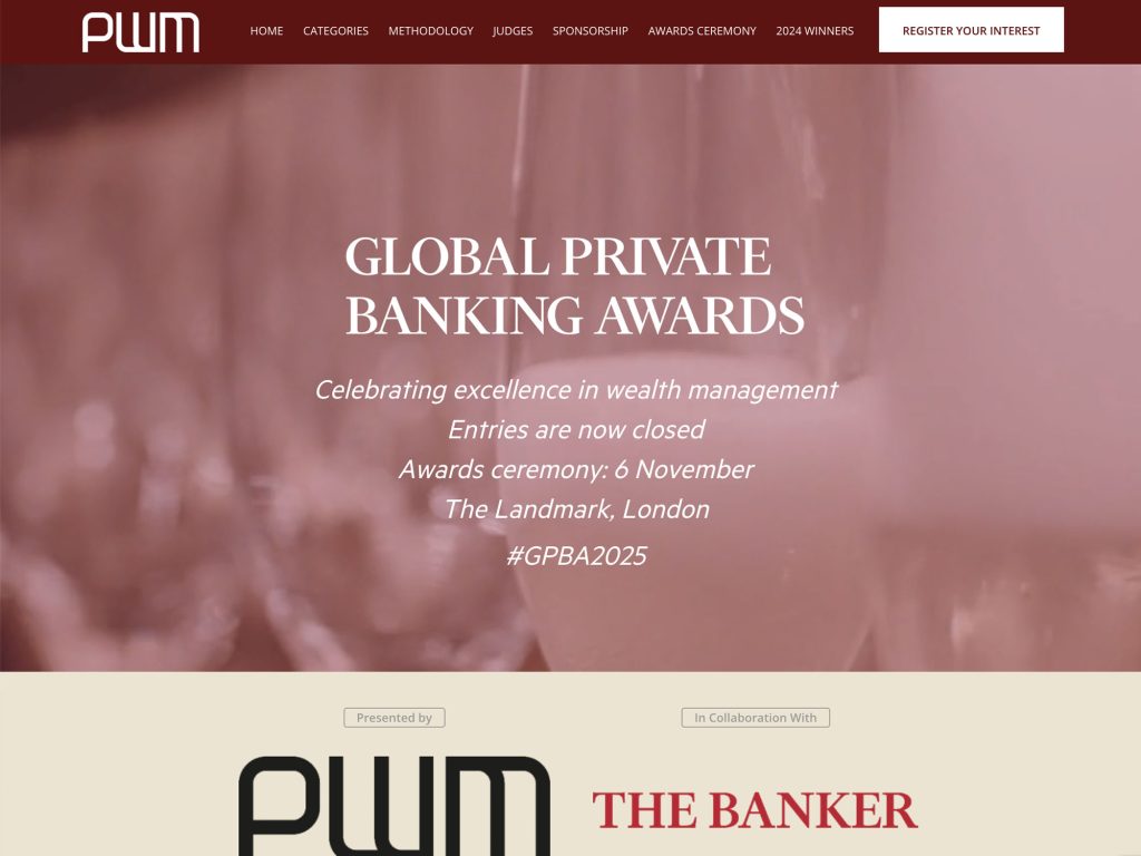 Global Private Banking Awards 2025 (GPBA2025) - FT Live - Event screenshot