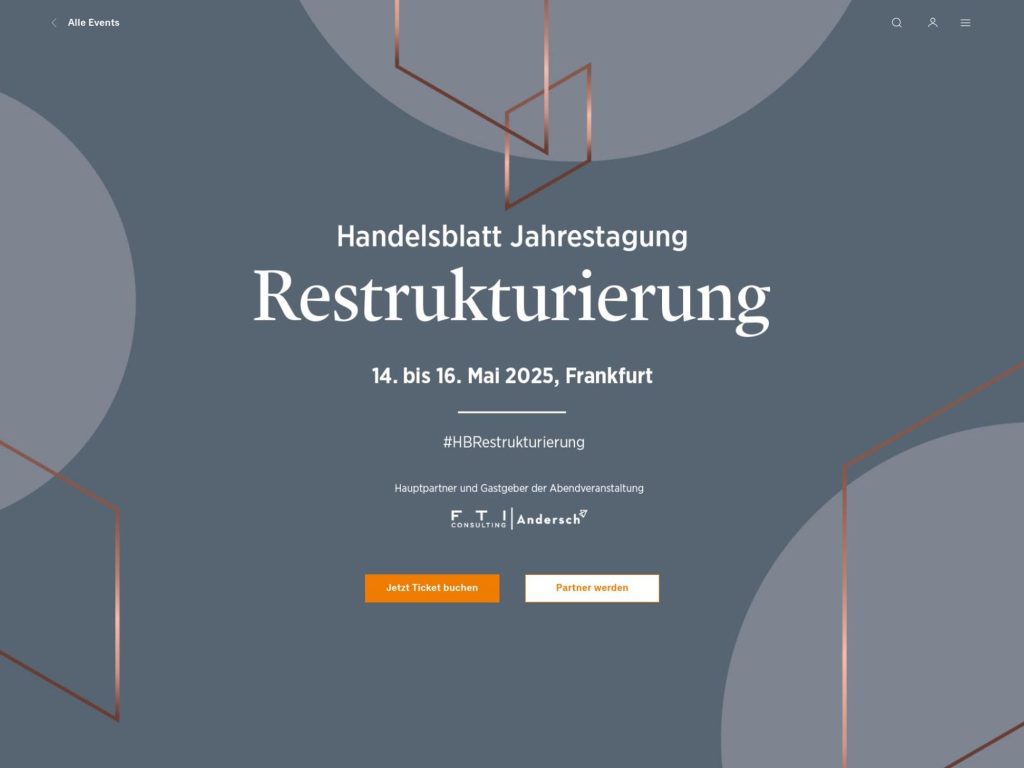 Handelsblatt Jahrestagung: Restrukturierung 2025 image