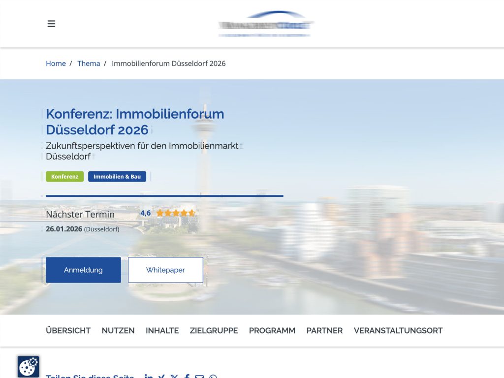 Konferenz: Immobilienforum Düsseldorf 2026 image