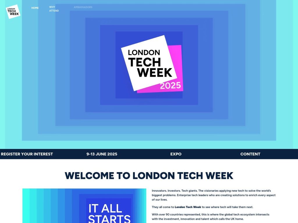London Tech Week 2025 - Event screenshot
