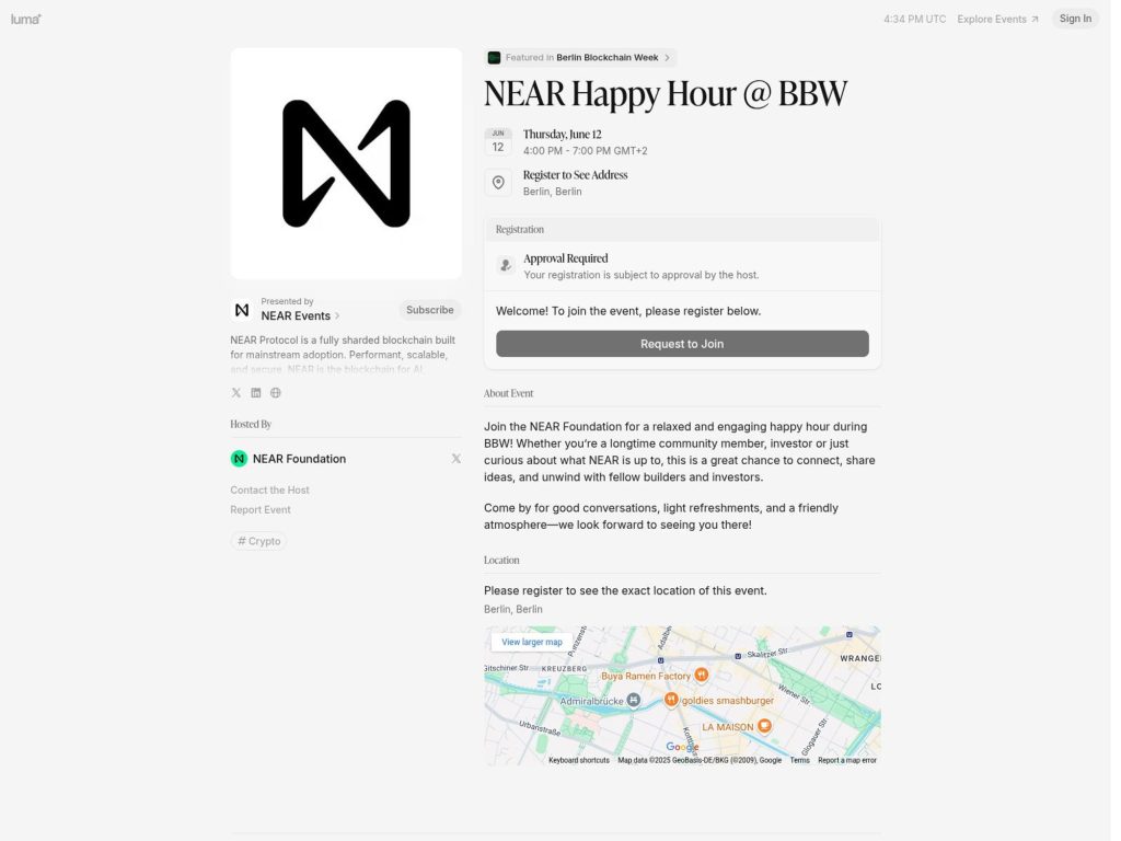 NEAR Happy Hour @ BBW - Event screenshot