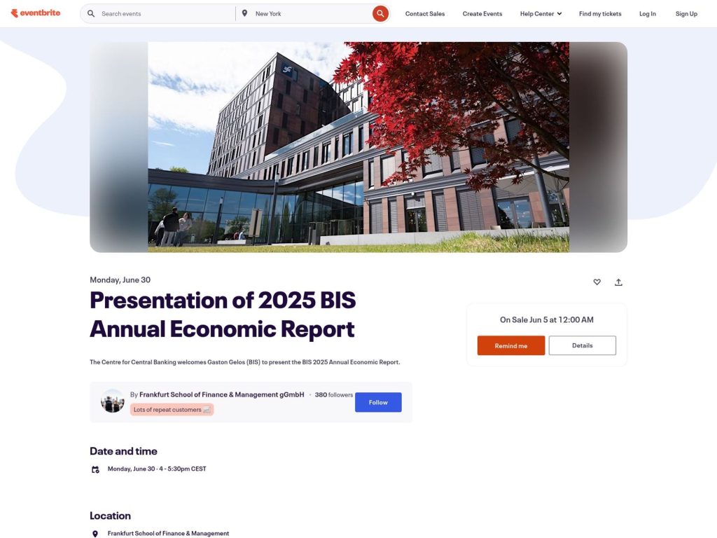 Presentation of 2025 BIS Annual Economic Report image