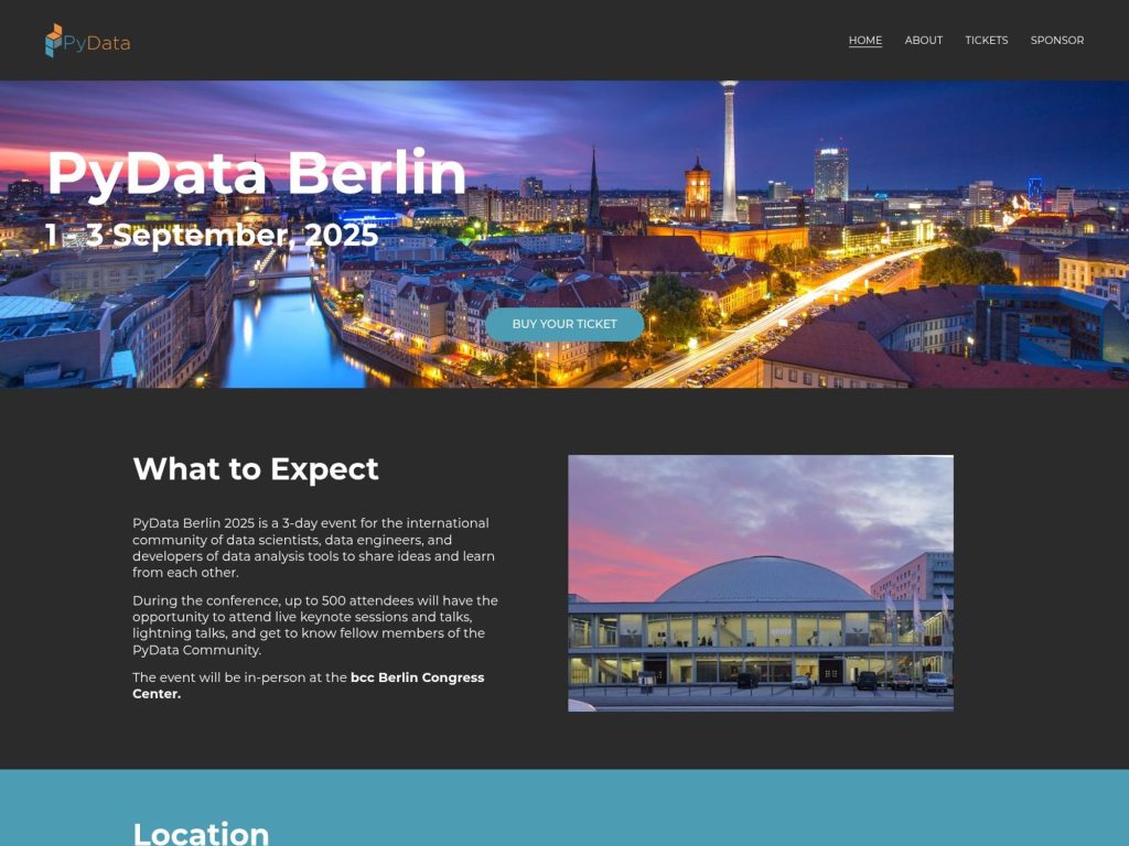 PyData Berlin 2025 - Event screenshot