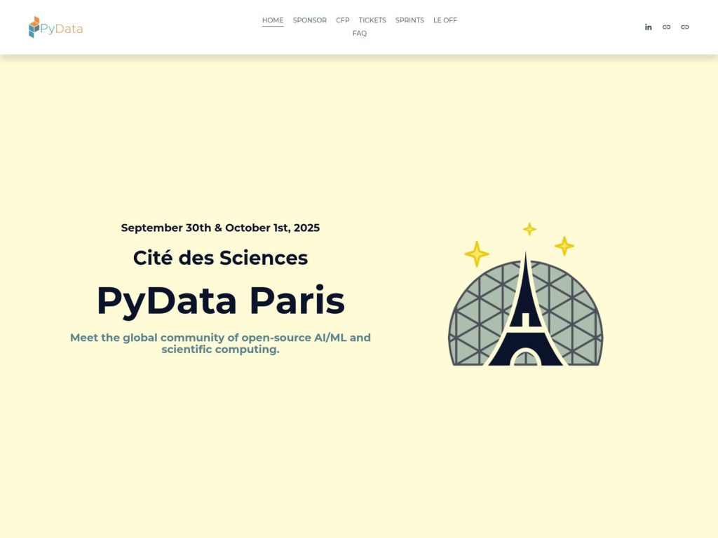 PyData Paris 2025 - Event screenshot