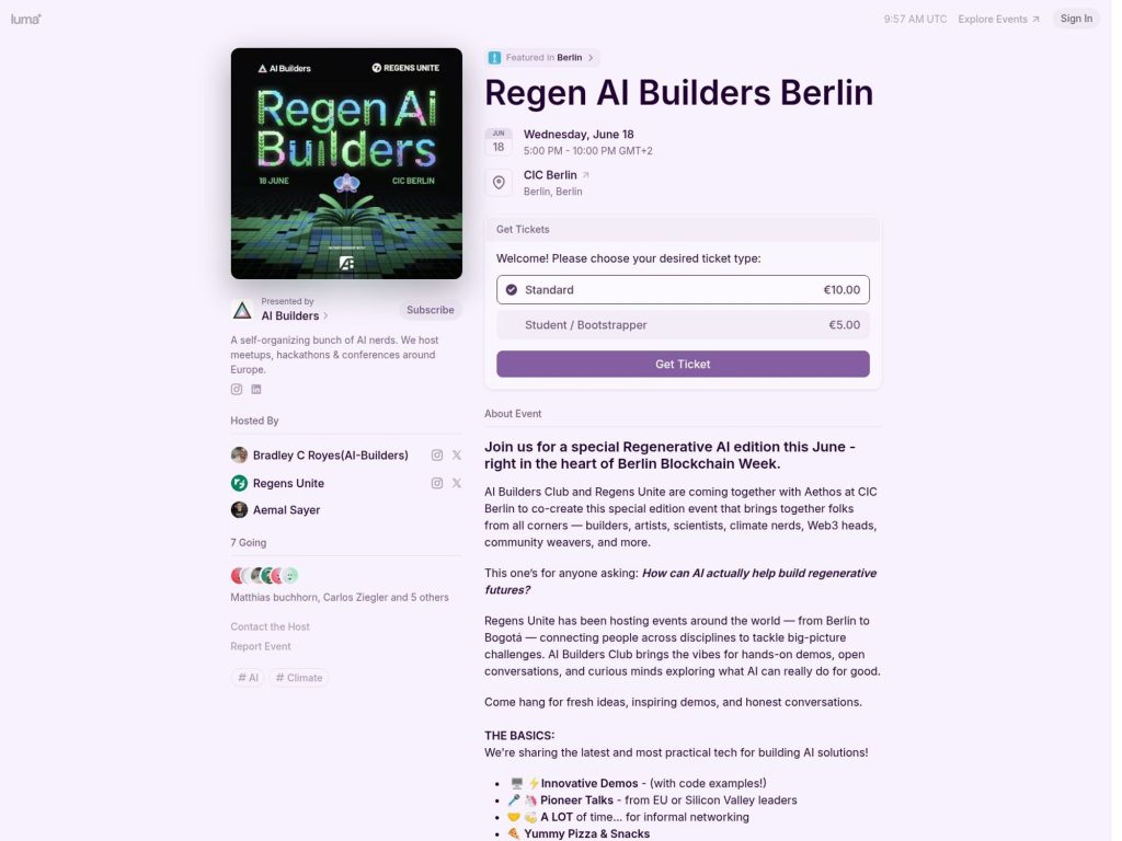 Regen AI Builders Berlin - Event screenshot